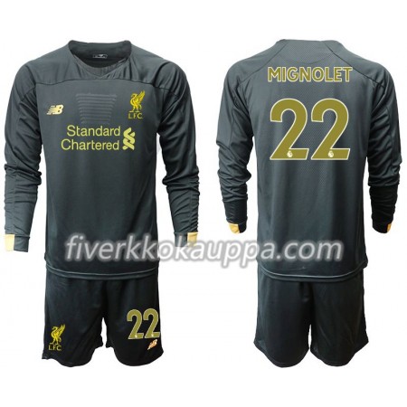Jalkapallo Pelipaidat/Peliasut Liverpool MIGNOLET 22 Maalivahti Lasten Kotipelipaita 2019-2020 Pitkähihainen